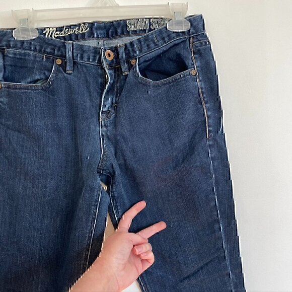MADEWELL Skinny Skinny Jeans Dark Wash Five Pocket Zip Cropped Ankle ? sz 29 W29 - Picture 10 of 12